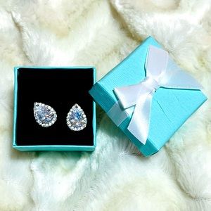 Teardrop CZ earrings